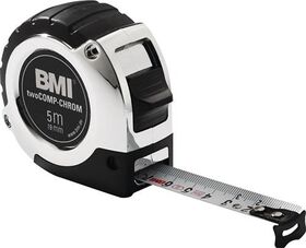 Taschenrollbandmaß chrom L.2m B.16mm mm/mm EG II Ku.Automatic BMI