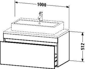 Duravit Konsolenunterschrank DURASTYLE 512x1000x548mm betongrau matt