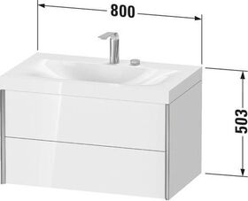 Duravit Waschtischunterbau XVIU 503x800x480mm m WT Viu Pro Cha ma 2 HL w