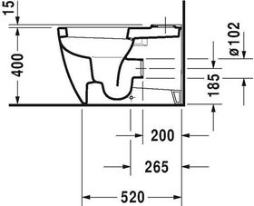 Duravit Stand-WC-Kombi ME by Starck tief, 370x650mm weiß WG