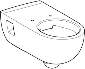 Geberit Wand-Tiefspül-WC RENOVA COMFORT Rimfree, teilgeschlossene Form weiß