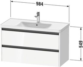 Duravit Waschtischunterbau Ketho.2 984x549x455mm weiß supermatt