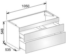 Keuco Waschtischunterbau EDITION 400 1050x546x535mm Ei cash