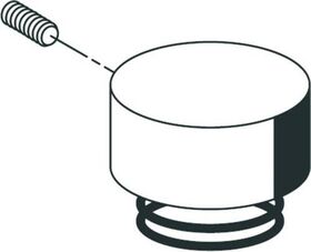 Schell Betätigungshaube mit Druckfeder chrom