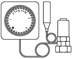 OV Thermostat Uni FH m Fverst. weiß Kapillarrohr 2000mm