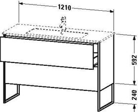 Duravit Waschtischunterbau XSQUARE 832x1210x478mm lichtblau matt