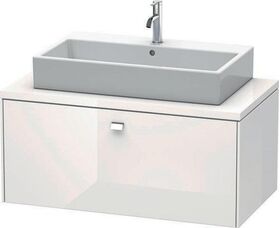 Duravit Konsolenunterschrank BRIOSO Gri chrom 442x1020x550mm weiß hochglanz