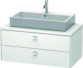 Duravit Konsolenunterschrank BRIOSO Griffe chrom 442x1020x550mm weiß matt