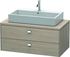 Duravit Konsolenunterschrank BRIOSO Griffe chrom 442x1020x550mm pine silver