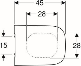 Geberit WC-Sitz SMYLE Square Sandwichform ohne Absenkautomatik weiß