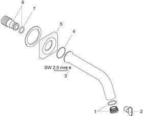 Wanneneinlauf AXOR CITTERIO M DN 20 Ausladung 182mm chrom