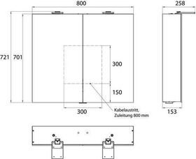 Emco LED-Lichtspiegelschr. PURE 2 STYLE AP 800x721mm 2-tü LED-Aufsstr. Aluminium