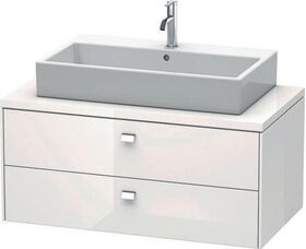 Duravit Konsolenunterschrank BRIOSO Griffe chr 442x1020x550mm weiß hochglanz