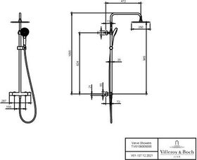 V&B Duschsystem VERVE SHOWERS 278x597x1093mm chrom