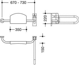 Hewi Rückenstütze SERIE 801 links reinweiß