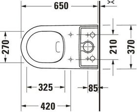 Duravit StdWC Kombi Soleil by Starck rimless 370x650mm weiß