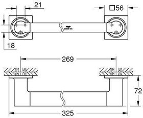 Grohe Wannengriff ALLURE 325mm warm sunset gebürstet