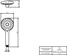 V&B Handbrause UNIVERSAL SHOWERS 110x56x250mm, rund chrom