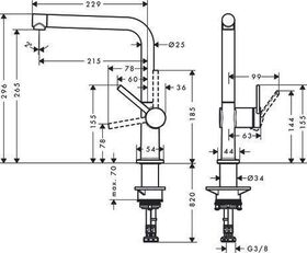 HG Einhebel-Spültischmischer 270 TALIS M mattschwarz