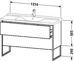 Duravit Waschtischunterbau XSQUARE 805x1210x473mm graphit matt