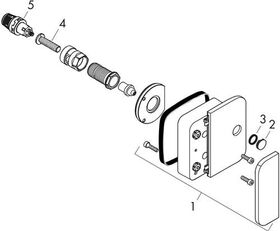 Abstellventil AXOR ONE DN 15, Unterputz chrom