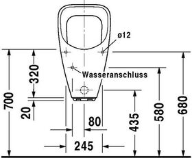 Duravit Elektronik-Urinal UTRONIC 345x315mm Zul v hint Bat o Fliege we WG