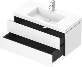 Duravit Waschtischset L-CUBE 1000x480mm 2 Schubk 1 HL we ma ES NB Mi.