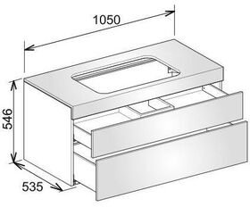 Keuco Waschtischunterbau EDITION 400 1050x546x535mm o HL-Boh we