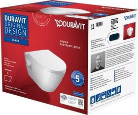 Duravit Wand-WC-Set D-NEO Tiefspüler rimless mit WC-Sitz weiß