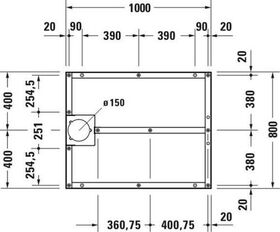 Duravit Fußgestell für Duschwanne 1000x800mm