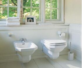 Duravit Wand-Bidet 1930 m ÜL HLB 360x580mm 1 Hahnloch weiß WG