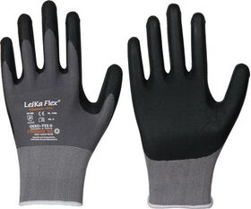 Handschuhe LeiKaFlex 1466 Gr.8 grau EN420+EN388 PSA II LEIPOLD - VPE: 12