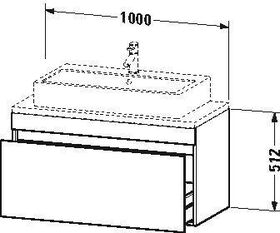 Duravit Konsolenunterschrank DURASTYLE 512x1000x478mm graphit matt