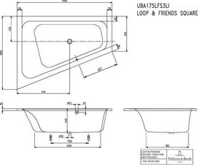 V&B Whirlpoolsystem LOOP & FRIENDS m EcW li Ausf 1750x1350mm Tech. Pos 1 we