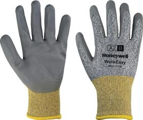 Schnitthandschuh Workeasy 13G GY PU A2/B Gr.9 grau/gelb EN 388 PSA II HONEYWELL - VPE: 10