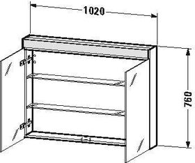 Duravit Spiegelschrank BRIOSO m Be 760x1020x148mm 14 W weiß hochglanz