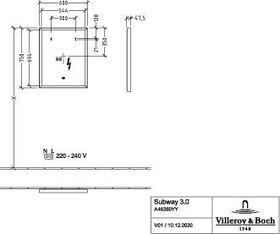 V&B Spiegel SUBWAY 3.0 600x750x47,5mm White Matt