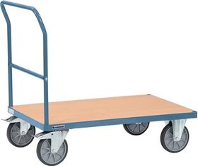 Plattformwagen Ladeflächen L1200xB800mm STA taubenblau Trgf.600kg PROMAT