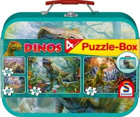 Dinos, Puzzle-Box, 2x60, 2x100 Teile