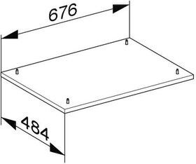 Keuco Sockelpaket EDITION 400 f Möbeltiefe 535mm 676x25x484mm ant