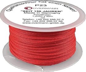 Maurerschnur L.50m D.1mm 15kg PE rot - VPE: 12