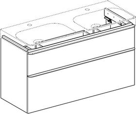 Geberit WT-Unterschrank SMYLE Square 1184x617x470mm Lack lava matt