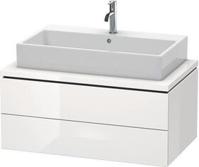 Duravit Waschtischunterbau L-CUBE 920x547mm 2 Schubk we hgl La ES Ah mitte