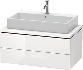 Duravit Waschtischunterbau L-CUBE 920x547mm 2 Schubk we hgl ES Ahorn mitte