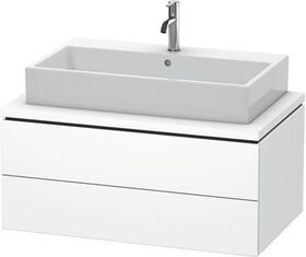 Duravit Waschtischunterbau L-CUBE 920x547mm 2 Schubk we ma ES Ahorn mitte