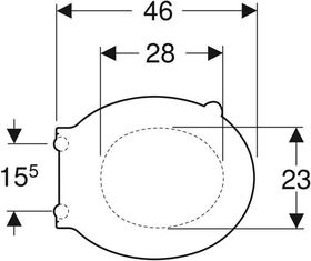 Geberit WC-Sitz RENOVA COMFORT barrierefrei, antibakteriell weiß