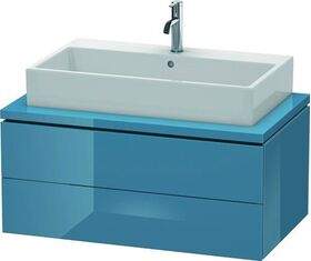 Duravit Konsolenunterschrank L-CUBE 400x920x547mm stone blue hochglanz