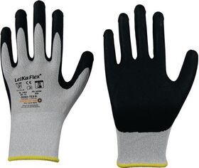 Handschuhe LeikaFlex® Touch 1464 Gr.7 grau/schwarz EN 388 PSA II 12 - VPE: 12