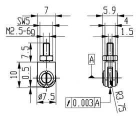 Messeins.D.1,5mm Rl.M2,5 STA z.Messuhren KÄFER