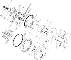 Thermostat AXOR STARCK UP m Ab u Umstellven Stain steel optic